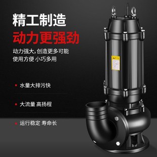 三滴水污水泵220V泥浆泵潜水泵家用沼气池化粪池抽水泵排污泵380V