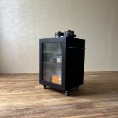 灰木碳化红茶柜Wabi Sabi式 活动水壶集成茶几存储边桌推车