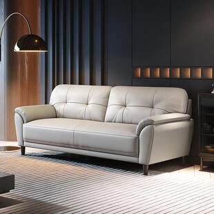 真皮沙发双人简约现代皮沙发小户型客厅家用办公皮艺沙发组合