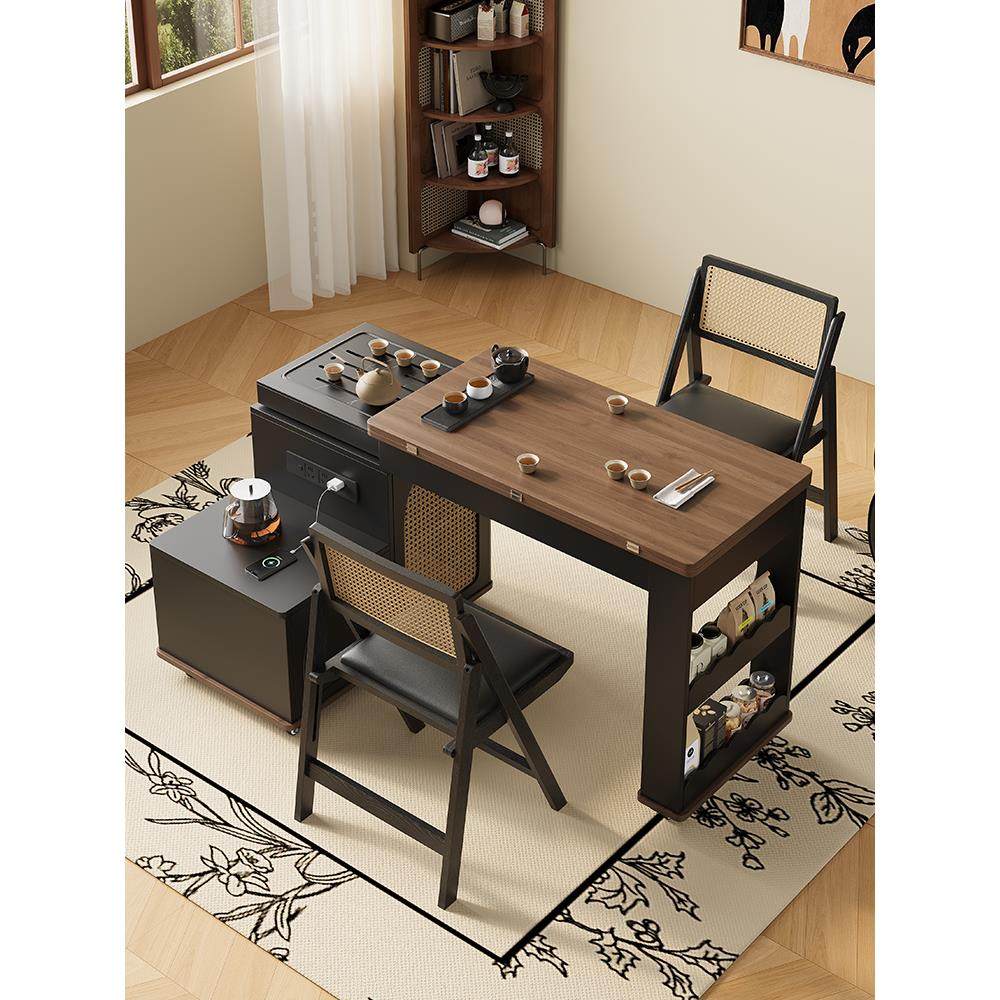 多功能旋转折叠移动茶桌烧水壶一体小户型家用岩板茶台伸缩茶几,住宅家具,家用茶台/茶桌,淘宝优惠券,粉丝福利购,淘宝优惠卷