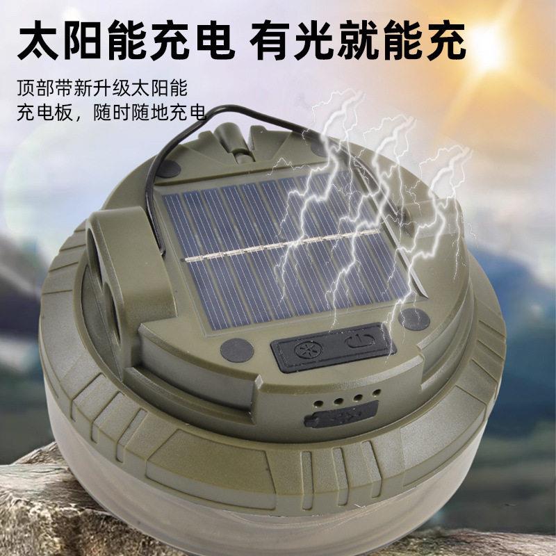 跨境新款太阳能20米照明露营灯卷尺收纳LED野营灯串帐篷应急氛围