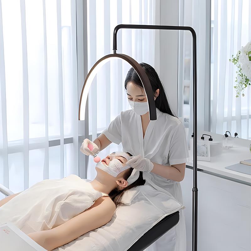 美容院LED冷光灯放大镜纹绣灯美容灯美甲美睫无影落地灯立式专用