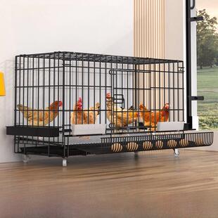 包邮鸡笼子家用大号特大养殖鸡笼折叠笼鸭笼鹅笼鸡舍自动滚蛋鸡笼