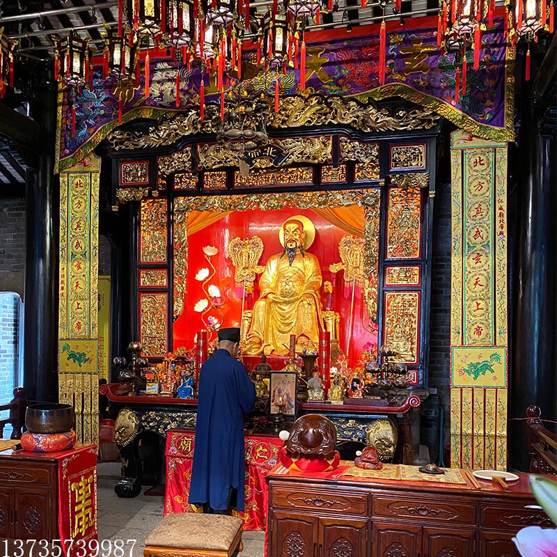 香樟木神龛宗氏祠堂模型祖先供奉神台神位堂屋寺庙佛堂佛龛