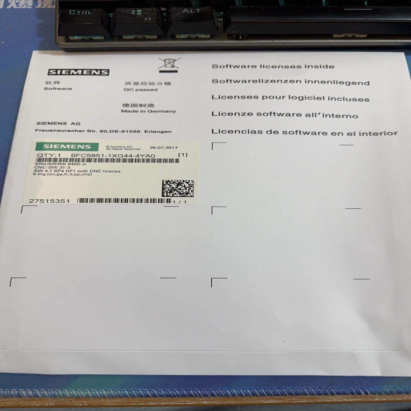 6FC5851-1YG46-2YA0840D内存卡【白零商行】