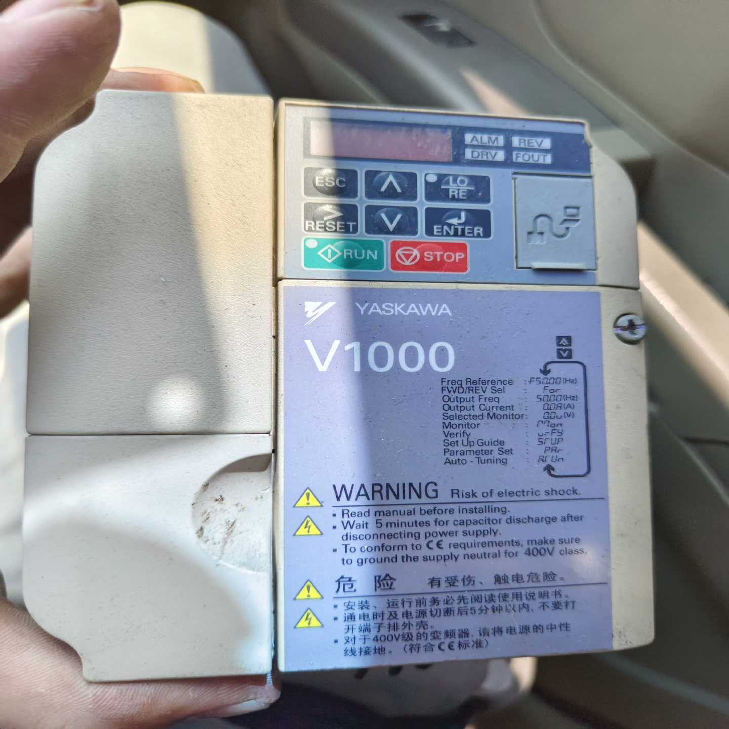 (询价)安川变频器CIMR-VB4A0005BBA 1.5/2.2k