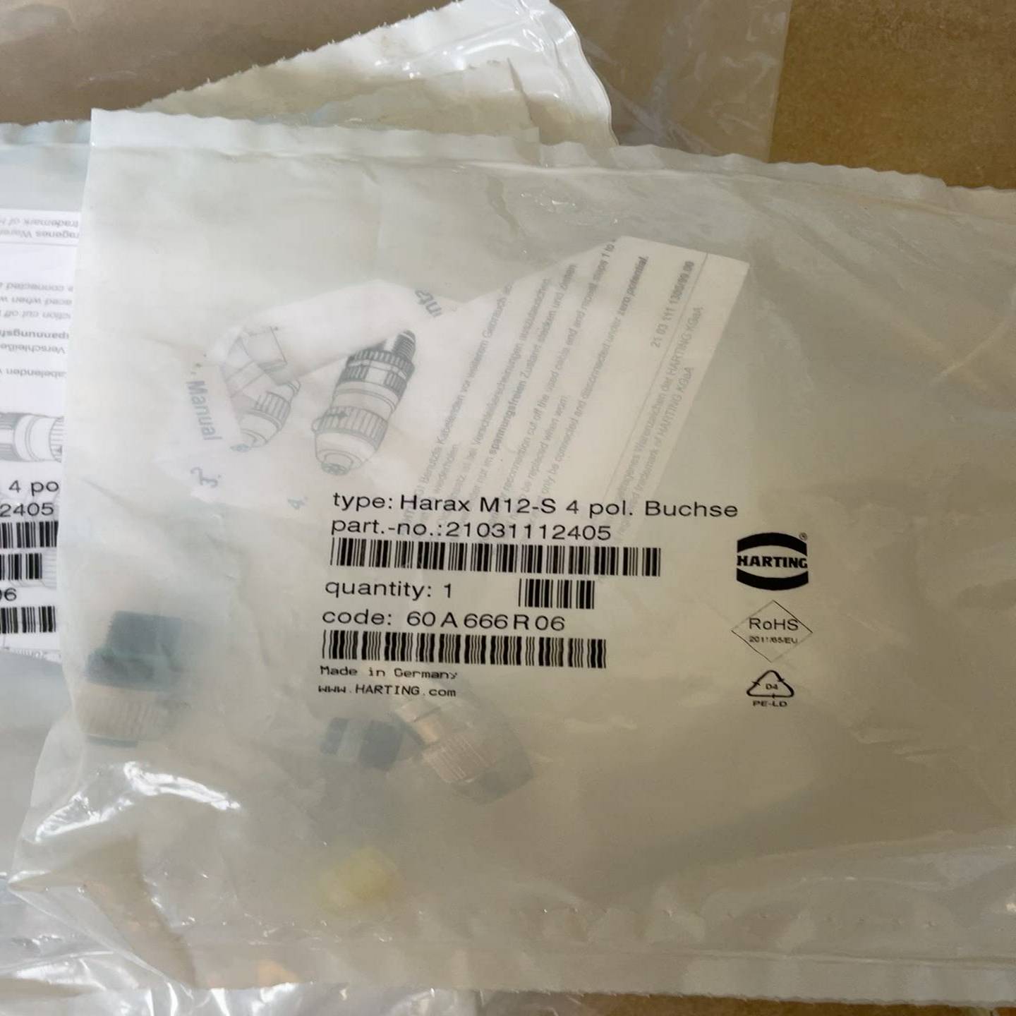 @I哈丁连接器  arax M12-4，21~询价