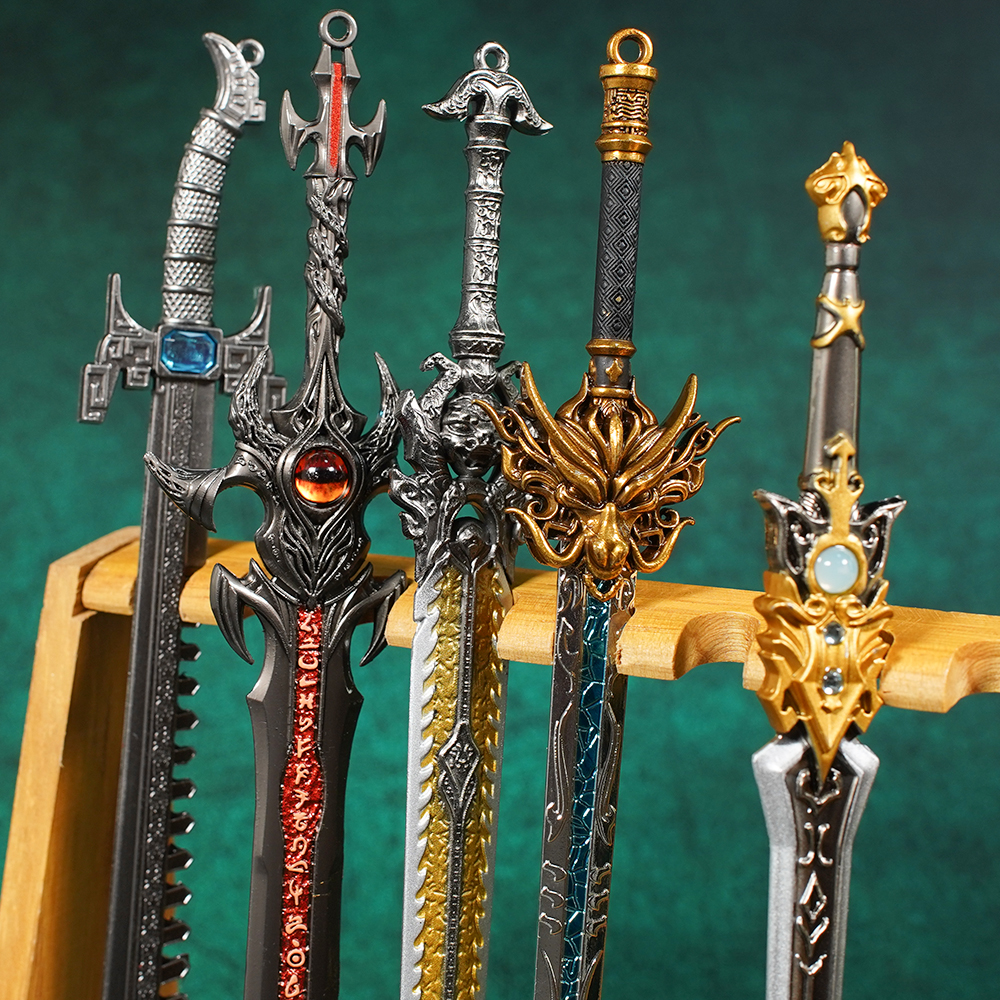 金属微缩兵器模型摆件玩具手办武侠冷兵器秦时明月周边剑三未开刃