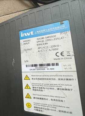 询价~invt英威腾伺服DA180-S4R5SG0电机型号SV-M