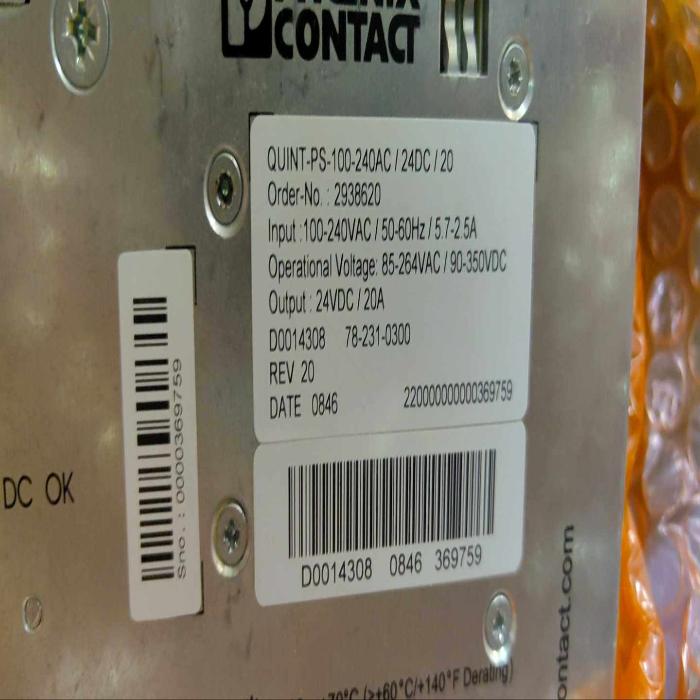 电源模块 QUINT-PS-100-240AC/24DC/2[浩蓉商户]