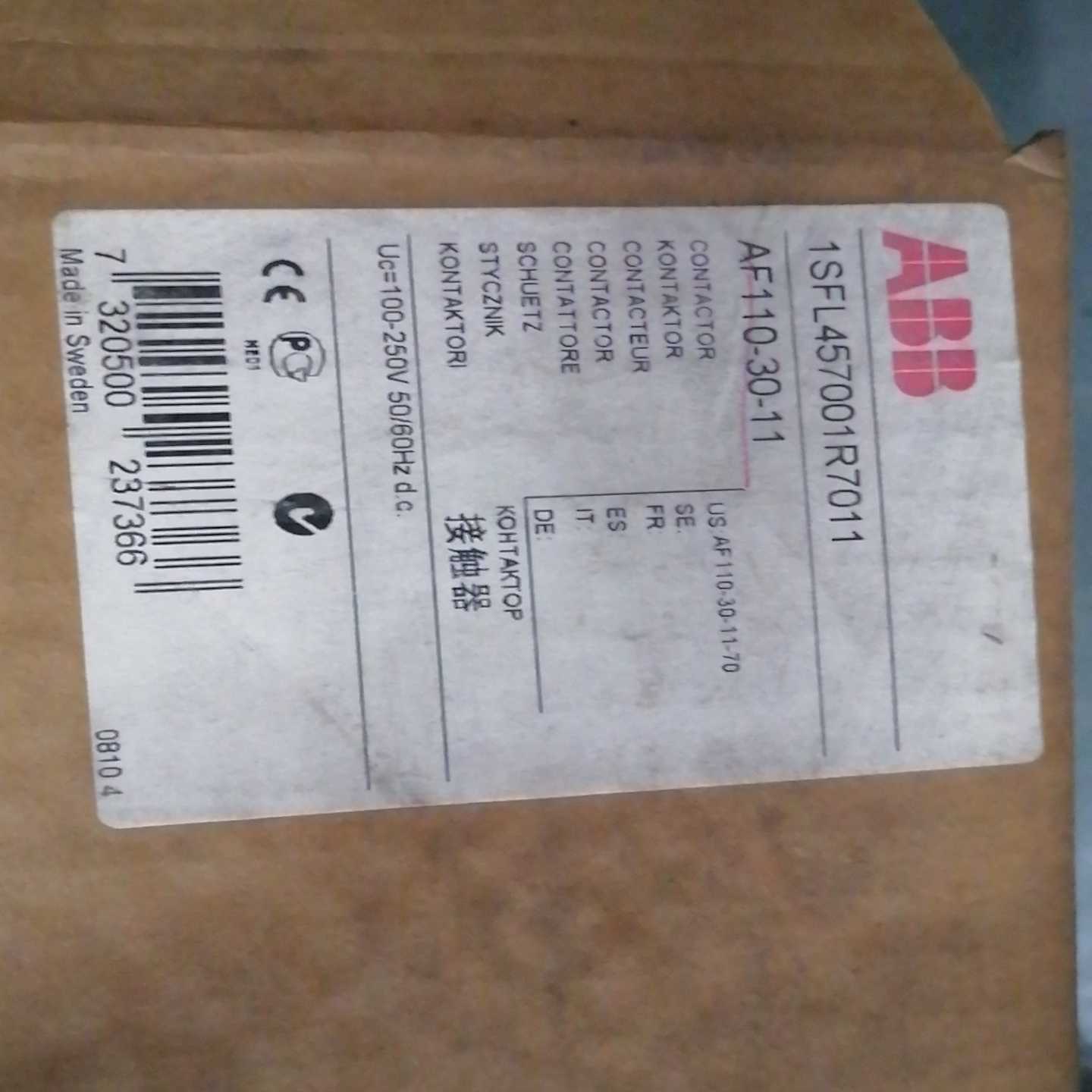 ABB af系列接触器aef110-30-11带包装~询价