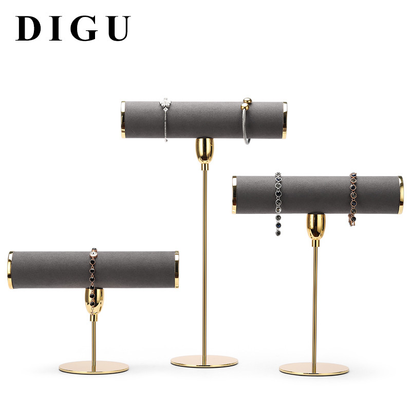 狄古手链展示架超纤手镯首饰架托钟表橱窗展示道具饰金属陈列架