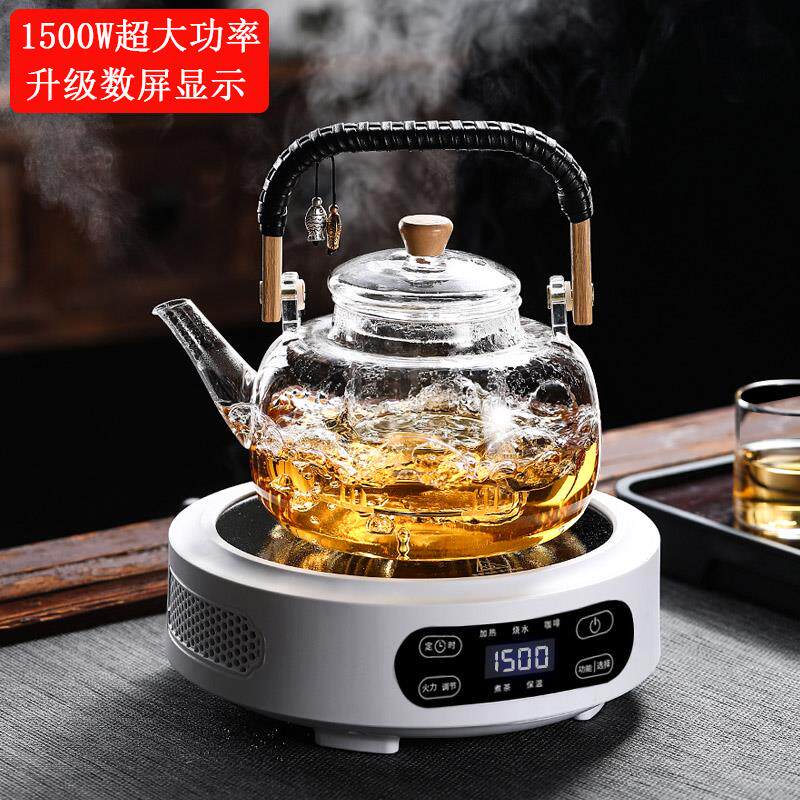 新款超大功率电陶炉煮茶壶小型家用烧水壶底座耐热玻璃茶炉养