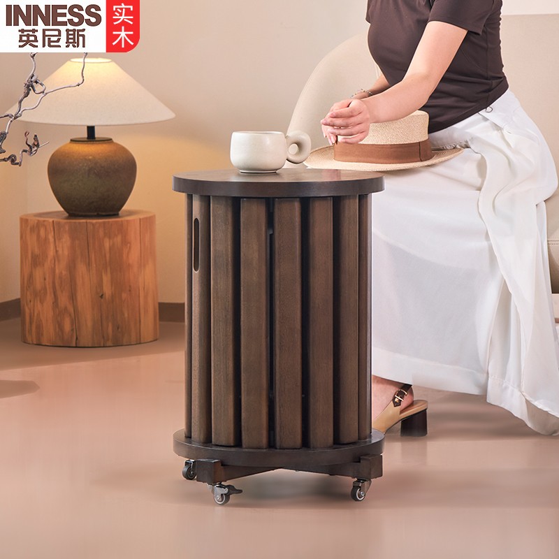 【四合一带移动底座】实木多功能叠叠凳可拆分组合凳可收纳圆凳子