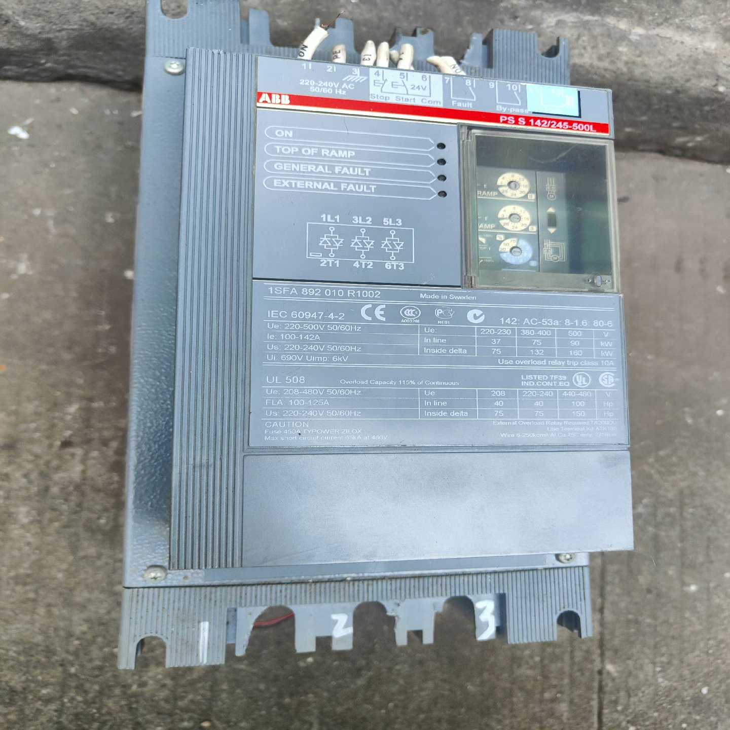 询价~ABB 75KW 软启动器  PS S 142/245-50