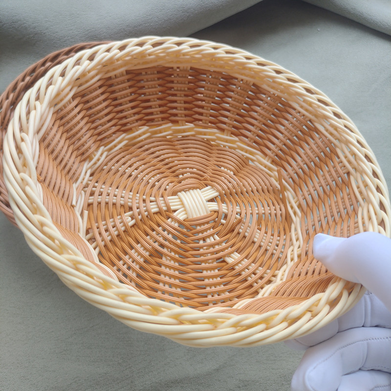 手工仿藤编织筐水果筐盛馒头烧饼筐糖果零食篮面包藤筐厨房收纳筐