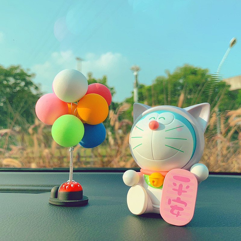汽车摆件哆啦a梦福气满满盲盒 健康猫平安猫招财猫车载内饰中