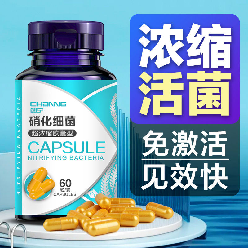 硝化细菌鱼缸用硝化菌消化细菌胶囊水族硝化活菌水立清水质净