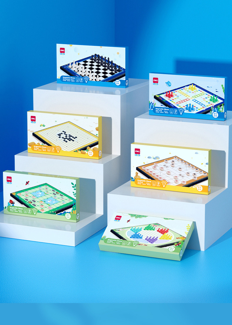 Джунгли 得力斗兽棋儿童小学生动物棋飞行棋可摺叠五子棋子磁力高级兽斗棋