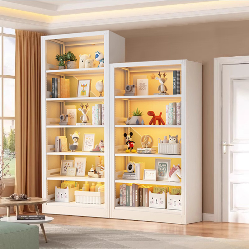 家用钢制图书馆书架儿童书柜绘本架落地置物架客厅简约铁艺收