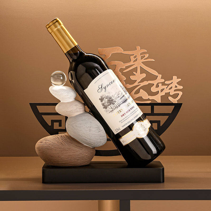 时来运转红酒架摆件轻奢高档餐边柜红酒托高级感电视柜酒柜装