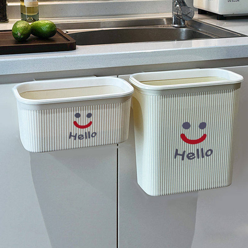 厨房垃圾桶挂式家用橱柜门壁挂分类收纳桶厨余专用灶台挂钩式纸篓