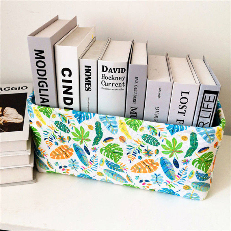 布艺收纳盒小号床上可折叠收纳箱玄关桌面储物盒筐简约宝宝尿