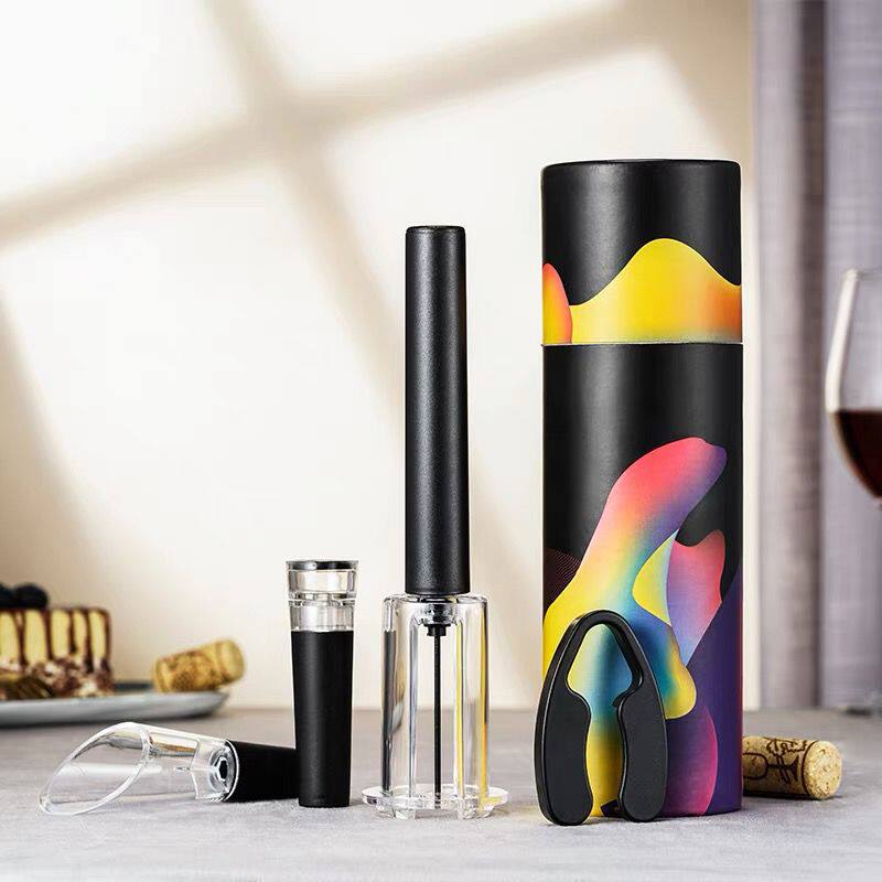 红酒气压开瓶器红酒自动开瓶器气压起塞铝管亚克力真空气压开