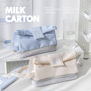 Planwith笔袋高颜值ins风大容量初中女生2025新款超火铅笔文具盒