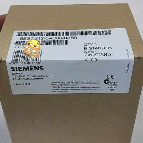 全新未开封6ES7312-5AC00-0AB0产品质保一年~询价