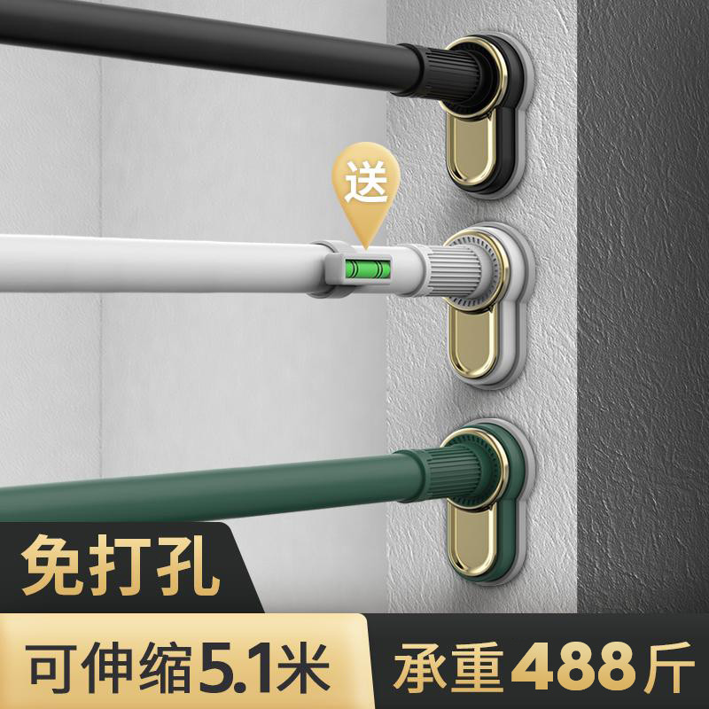 晾衣绳免打孔室内隐形伸缩晾衣架卫生间晾衣神器挂衣绳阳台钢丝绳