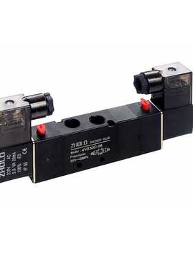 ZHOLO卓良气动三位五通电磁阀4V230C-08 4V330C-10 08 4V430C-