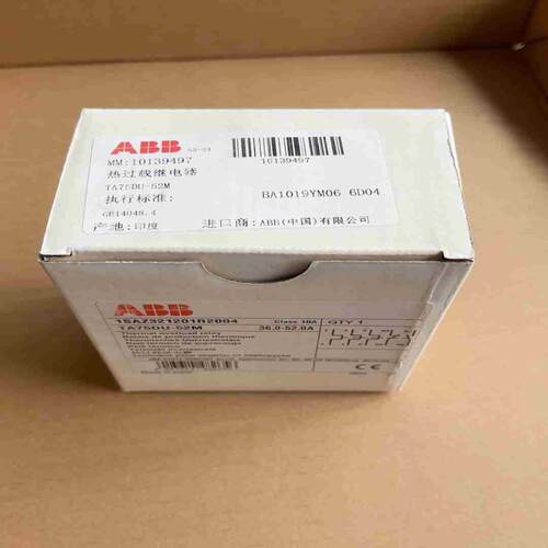 ABB   TA75DU-52M热过载继电器。订货号1013~询价