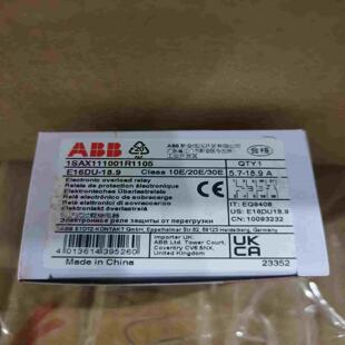 整定電流5.7 詢價 E16DU18.9 ABB電子過載繼電器