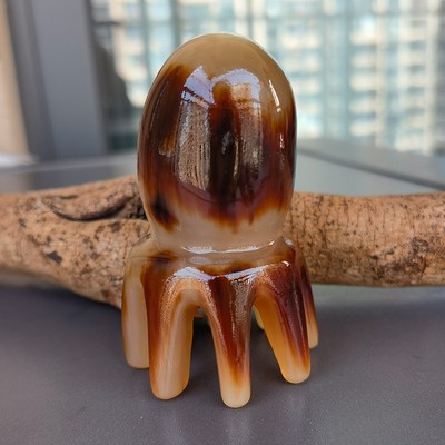 牛角头皮按摩梳八爪鱼头部按摩梳子章鱼按摩梳头皮按摩器抓头神器