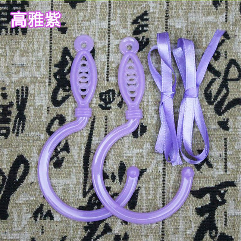 蚊帐勾宫廷三开门挂钩一对宿舍蚊帐挂钩家用公主窗帘大号塑料