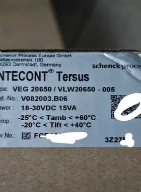 SCHENCK申克 VEG20650/VLW20650-00~询价