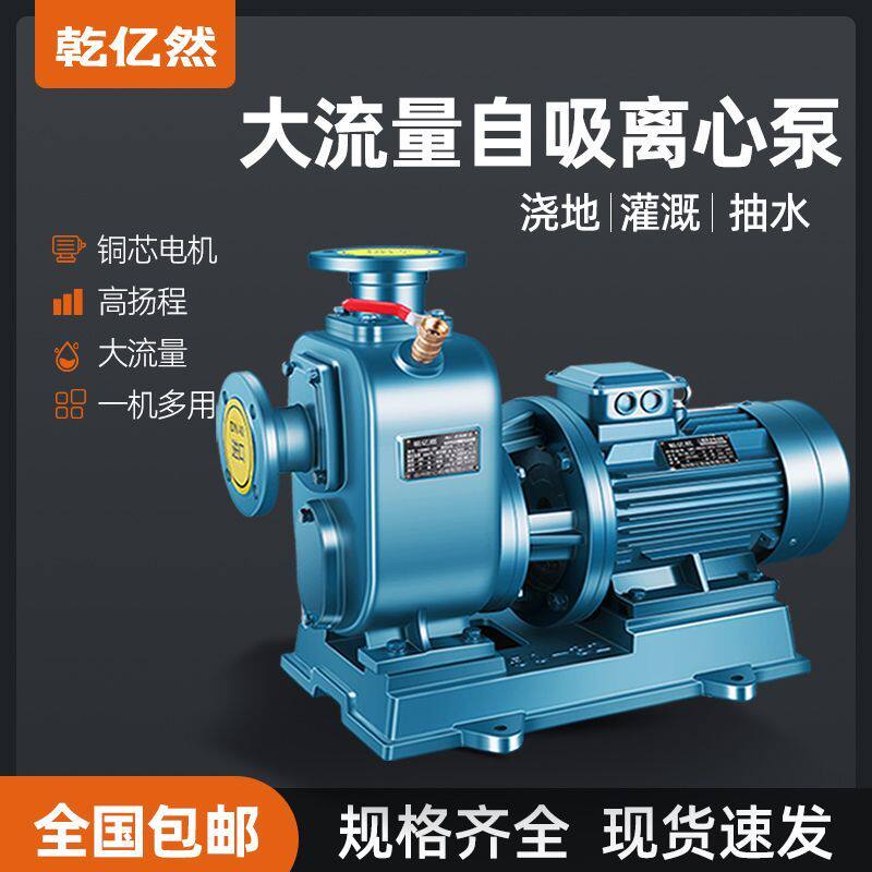 BZ大功率自吸泵380v三相工业卧式管道循环离心泵农用大流量抽水机