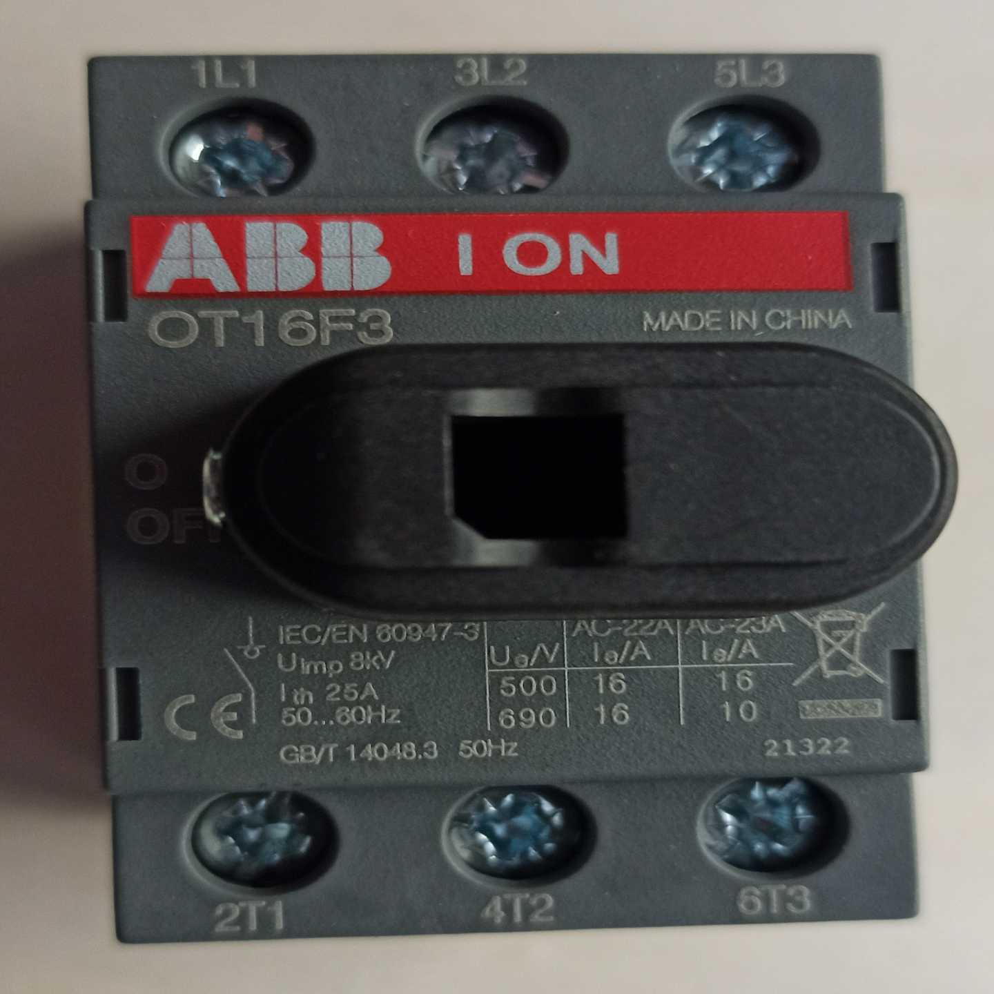 询价~ABB隔离开关OT16F3  69.00