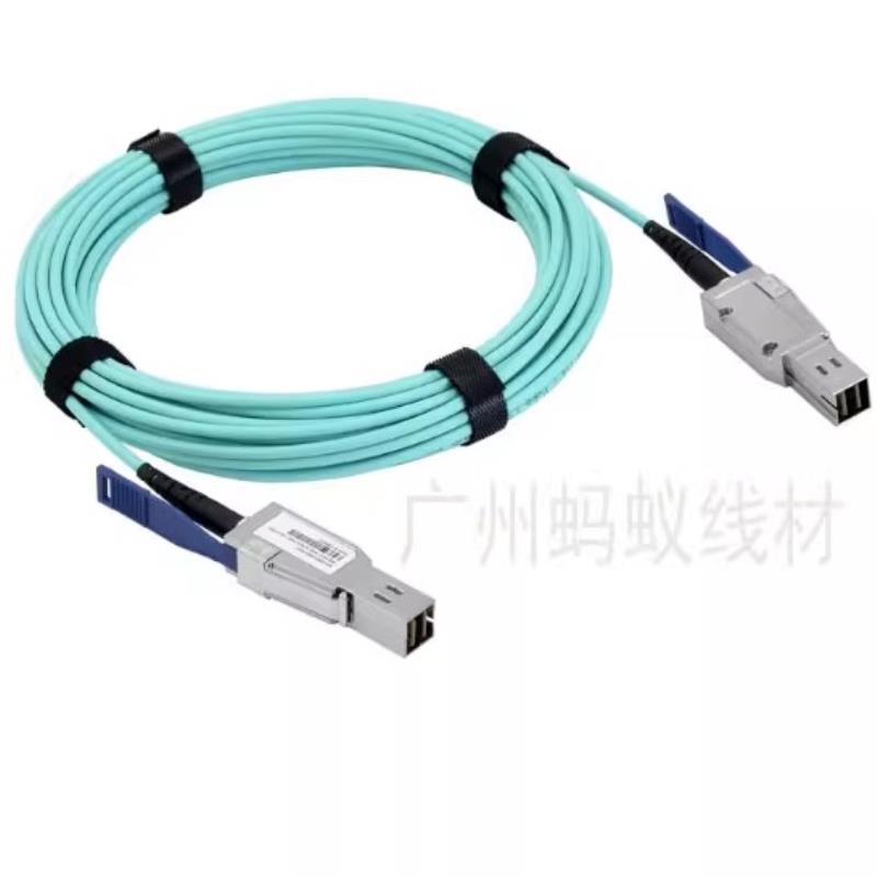 **12G MINI-SAS连接线SFF8644-8644有源光纤线磁盘柜存储阵列*