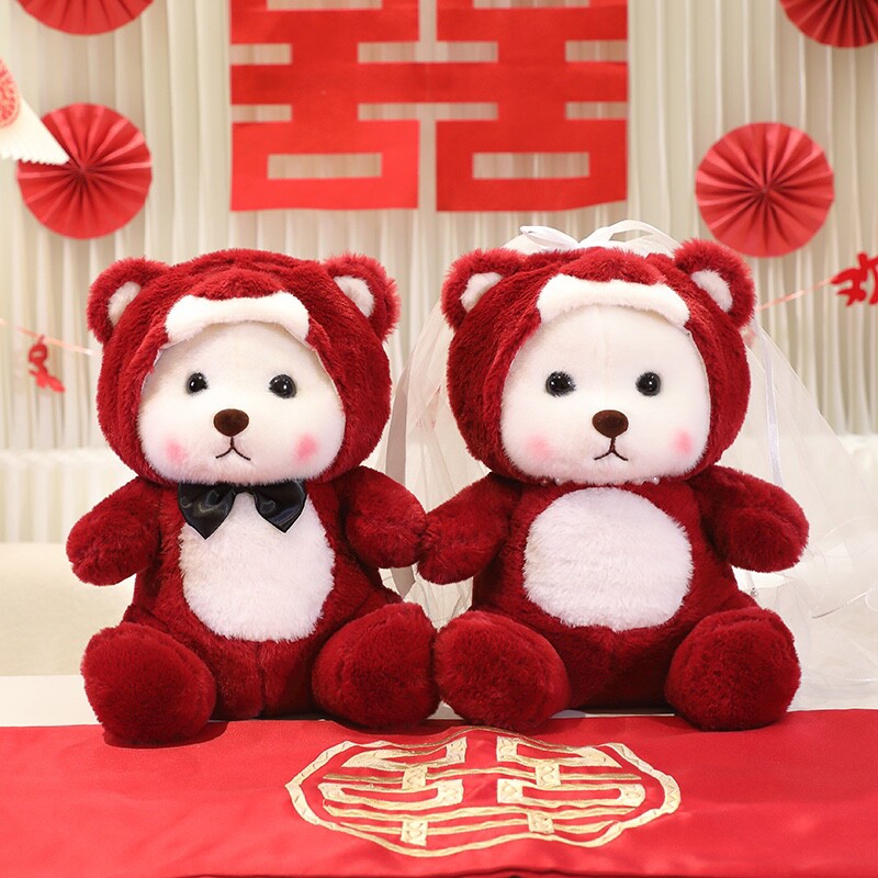 婚庆礼物压床娃娃送新人喜娃结婚一对新款抱枕公仔萌婚房床上