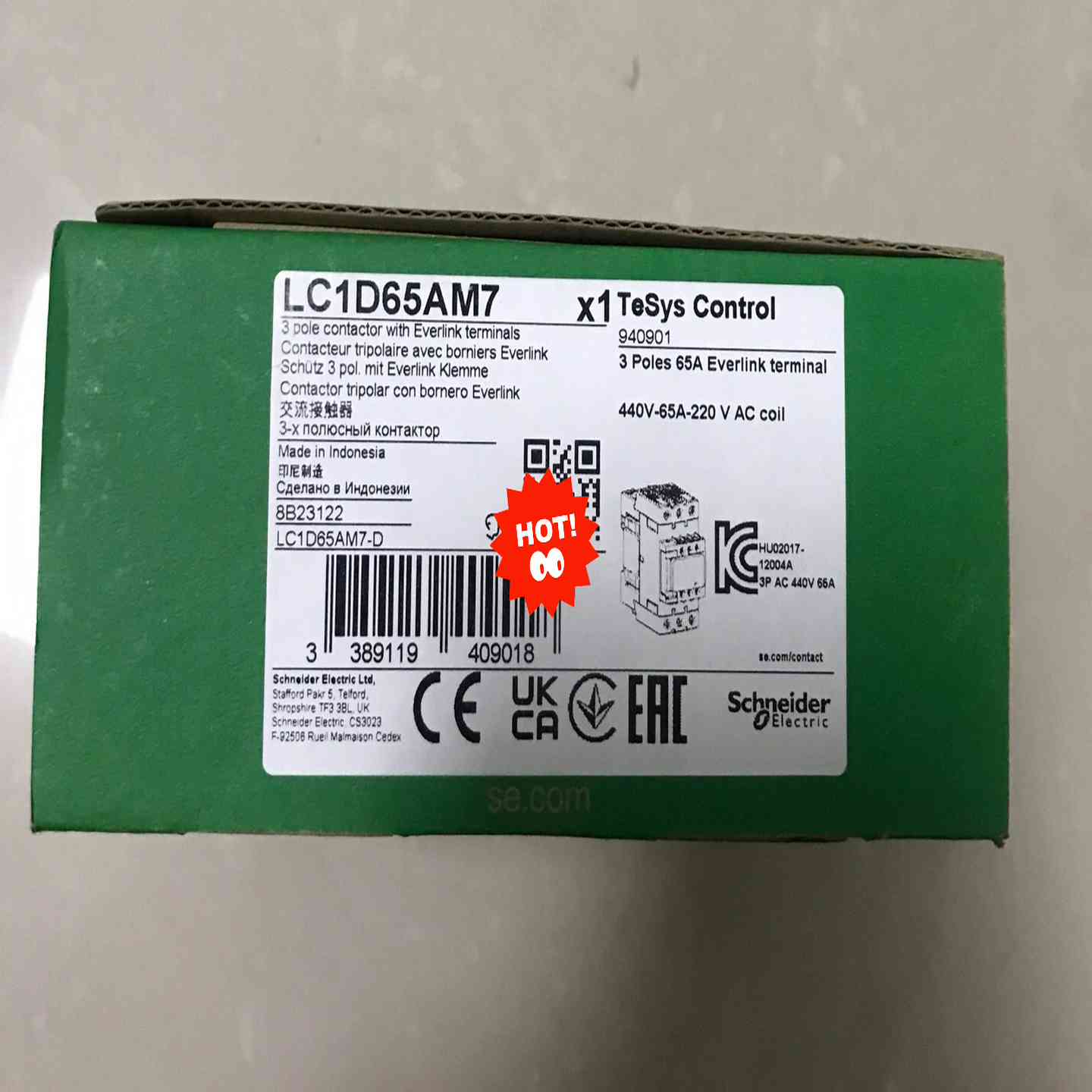 LC1D65AM7  接触器，全新原装正品未使用，工程剩余一~议价