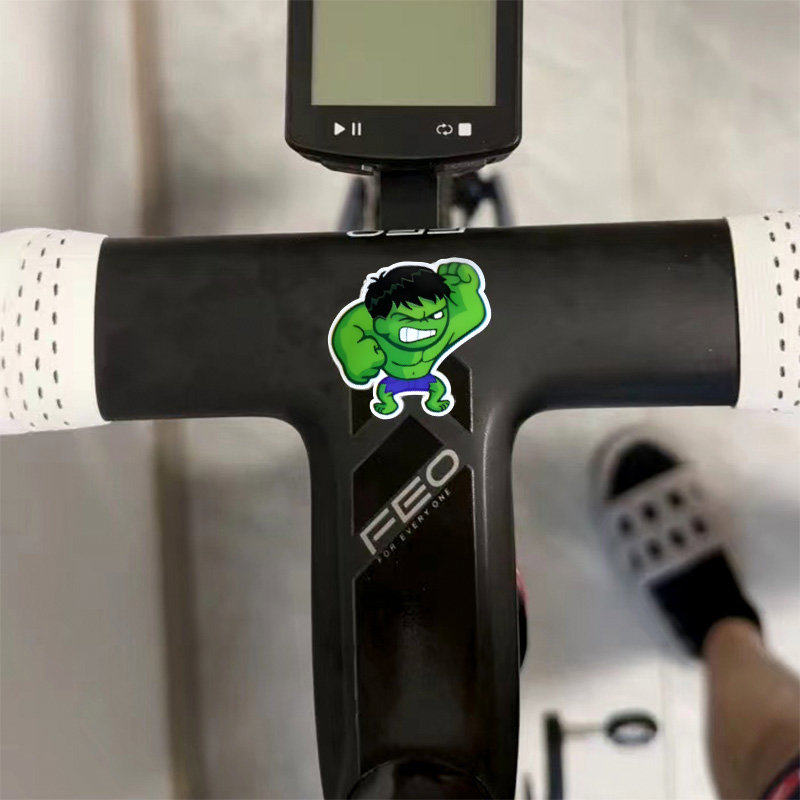 波加查绿巨人个性创意卡通汽车贴纸公路车自行车周边创意防水