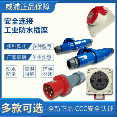 正宗威浦345孔对接2601斜暗装36 5818TYP6823明装weipu防水插座