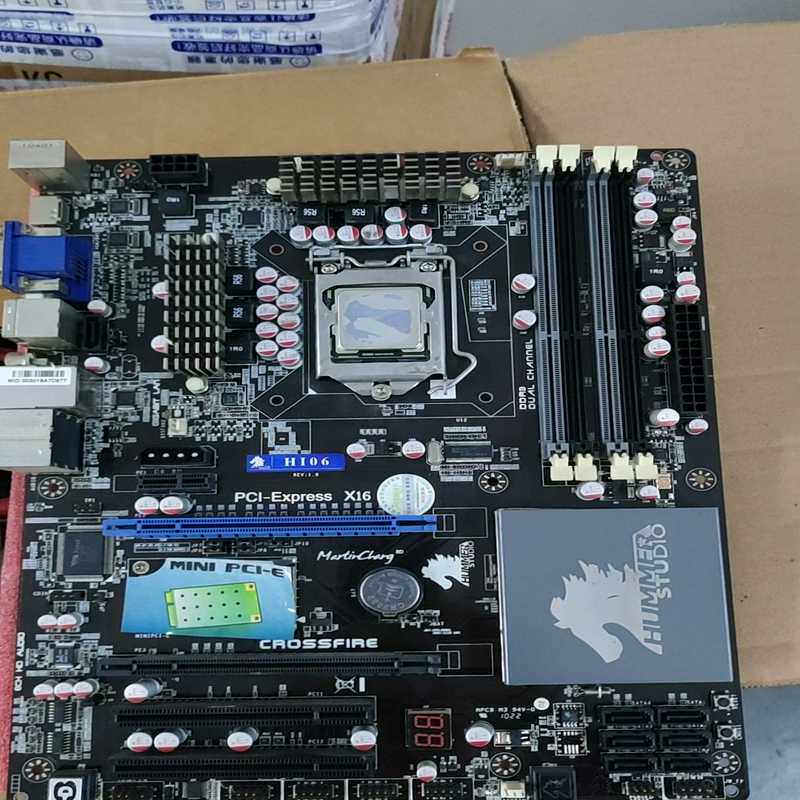 捷波悍马h106-h55大板稀有h55豪华大主板H106（gg设备）