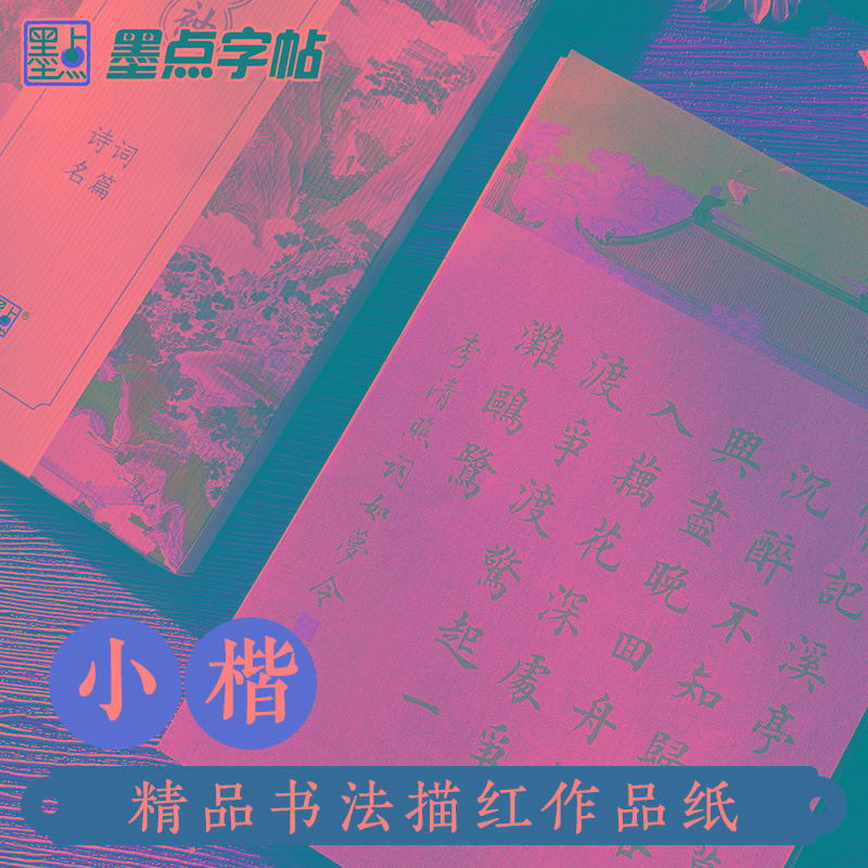 墨点墨香盈袖簪花小楷钢笔式毛笔临摹练字帖成人软笔书法练字专用