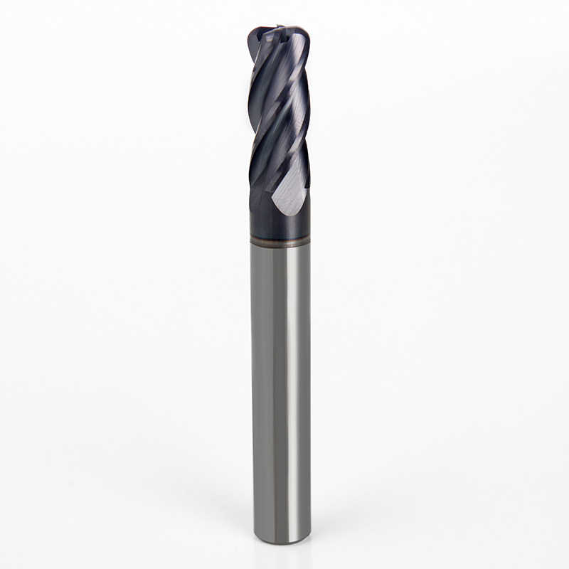 55度4刃圆鼻铣刀R角牛鼻R0.2-R1钨钢4刃直径1mm-12mmCNC加工