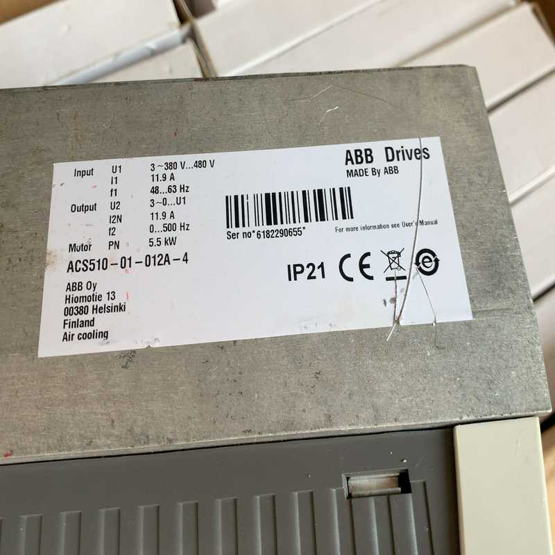 ABB变频器一台，5.5千瓦ACS510-01-012A-4~询价