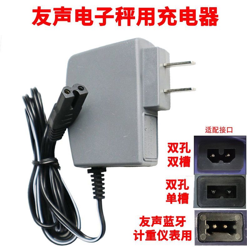 上海友声电子秤双孔充电器XK3100双槽电源线通用型台秤吊秤充