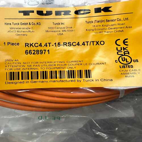 (询价)TURCK图尔克WKC4.4-15-RSC4.4T/TXO